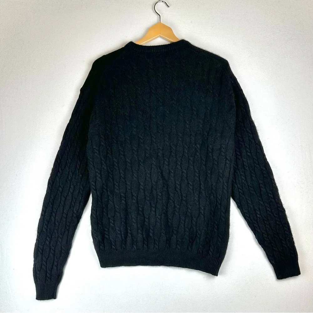 Embassy Row Cashmere Cable Crew Sweater Office Preppy